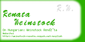 renata weinstock business card